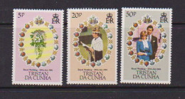 TRISTAN  DA  CUNHA    1981    Royal  Wedding   Set  Of  3    MH - Tristan Da Cunha