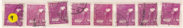 Un Lot De 8  Timbres Oblitérés  40 Pfennig  Deutsche Post Allemagne    Occupation Alliée   Zone Interalliée AAS - Used