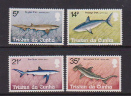TRISTAN  DA  CUNHA    1982    Sharks   Set  Of  4    MH - Tristan Da Cunha