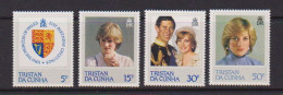 TRISTAN  DA  CUNHA    1982    21st  Birthday  Of  Princess  Of  Wales   Set  Of  4    MH - Tristan Da Cunha