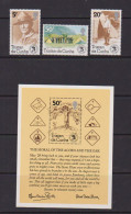 TRISTAN  DA  CUNHA    1982    75th  Anniv  Of  Boy  Scouts   Set  Of  3  +  Sheetlet    MH - Tristan Da Cunha