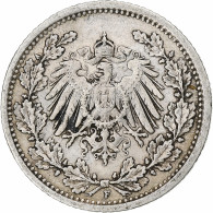 Empire Allemand, 1/2 Mark, 1906, Stuttgart, TB+, Argent, KM:17 - 1/2 Mark