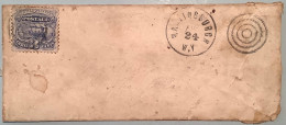 US 114 On MARTINSBURGH W.V Cover Frkd 1869 3c (Train USA Berkeley County West Virginia Locomotive - Cartas & Documentos