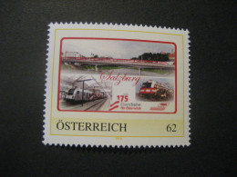 PM Salzburg, 175 Jahre Eisenbahn In Österreich ** Ungebraucht - Timbres Personnalisés