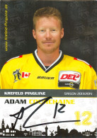 Autogramm Eishockey AK Adam Courchaine Krefeld Pinguine 13-14 EC Graz 99ers EK Zell Am See EHC Olten DEG Düsseldorf - Sports D'hiver