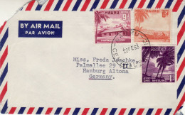 NAURU 1963 AIRMAIL LETTER SENT TO HAMBURG - Nauru