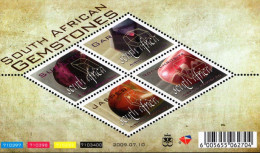 South Africa - 2009 - South African Gemstones - Mint Souvenir Sheet With Hot Foil Intaglio Printing - Ungebraucht