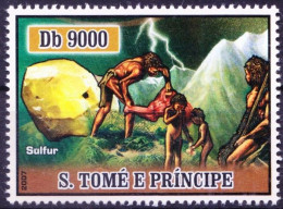 Sao Tome 2007 MNH, Prehistory, Neanderthal People, Minerals - Vor- Und Frühgeschichte