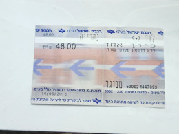 ISRAEL-Israel Railways Ltd-Lod One Way-Nahariya-(adult)-(1447693)-(34)-14.08.2018-(48.00₪)-good - Spoorweg