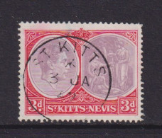 ST KITTS NEVIS   - 1938 George VI 3d  Used As Scan - St.Cristopher-Nevis & Anguilla (...-1980)