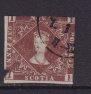 NOVA SCOTIA   - 1851-57 1d  Used As Scan - Gebruikt