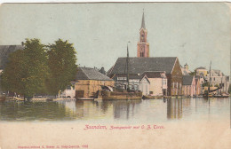 4922 3 Zaandam, Zaangezicht Met O. Z. Toren. Rond 1900.  - Zaandam