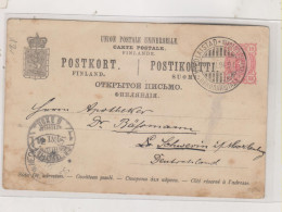 FINLAND  RUSSIA  VAASA Nikolainkaupunki 1894  Nice Postal Stationery To Germany - Briefe U. Dokumente