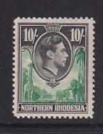 NORTHERN RHODESIA   - 1938 George VI 10s  Heavy Hinged Mint - Nordrhodesien (...-1963)