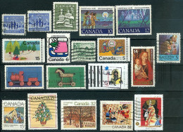 Canada Petit Lot De Timbres De Noël Oblitérés Entre 1964 Et 1994 - Otros & Sin Clasificación