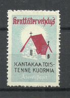 FINLAND WWII Military Church Religion Glaube Kirche Advertising Vignette Reklamemarke Spendemarke (*) - Erinnophilie