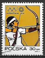 POLOGNE     -    1972 .  JO De Munich.  TIR  A  L'  ARC   -  Oblitéré - Archery