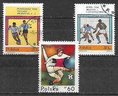 POLOGNE       -     FOOTBALL    -     Oblitérés - Gebraucht