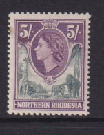 NORTHERN RHODESIA   - 1953 Elizabeth II 5s  Hinged Mint (Light Stain Top Left) - Northern Rhodesia (...-1963)