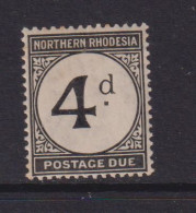 NORTHERN RHODESIA   - 1929 Postage Due 4d  Hinged Mint - Rhodésie Du Nord (...-1963)
