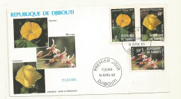 DJIBOUTI  FLEURS  FDC 14/04/1983. - Djibouti (1977-...)