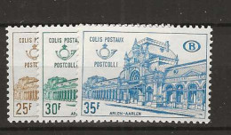 1967 MNH Belgium Railway Parcel Stamps Mi 60-62 - Other & Unclassified