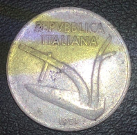 Italia 10 Lire, 1951 - 10 Liras