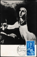 Espagne 1962 Y&T 1095 Sur CM. Peinture, Diego Velázquez. Sainte Thérèse - Christianisme