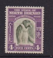 NORTH BORNEO   - 1939 Pictorial Definitive 4c Hinged Mint - Borneo Del Nord (...-1963)