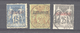 Alexandrie  :  Yv  9-11  (o) - Used Stamps