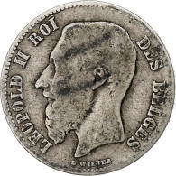 Belgique, Leopold II, 50 Centimes, 1899, TB, Argent, KM:26 - 50 Cents