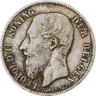Belgique, Leopold II, 50 Centimes, 1886, TTB, Argent, KM:27 - 50 Cent