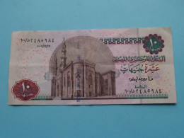 Ten ( 10 ) Pounds ( See / Voir Scans ) EGYPT ( Circulated ) ! - Egitto