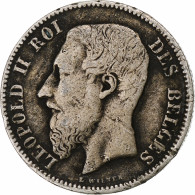 Belgique, Leopold II, 50 Centimes, 1898, Bruxelles, TB+, Argent, KM:26 - 50 Centimes