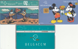 LOT 3 PHONE CARDS BELGIO (PY2303 - With Chip