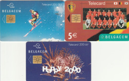 LOT 3 PHONE CARDS BELGIO (PY2018 - Avec Puce