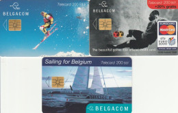 LOT 3 PHONE CARDS BELGIO (PY2015 - Avec Puce