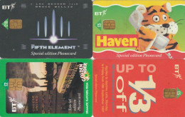 LOT 4 PHONE CARDS REGNO UNITO CHIP (PY2169 - BT Generale