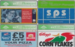 LOT 4 PHONE CARDS REGNO UNITO (PY1990 - BT Algemene Uitgaven