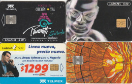 4 PHONE CARDS MESSICO (PY2625 - Messico