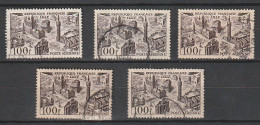 PA N°24 YT Vue De Lille ,5 Valeurs Avec Differentes Nuances (oblitérés) - 1927-1959 Used