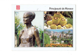 Cpm - Monaco > Fontvieille - Princesse Grace - Statue - 1994 - S.M.D. Edit - Cactus - Fontvieille