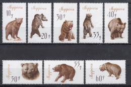 Albania 1965 Animals Bear Mi#1010-1017 Mint Never Hinged - Albanien