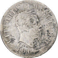 Italie, Vittorio Emanuele II, 50 Centesimi, 1863, Naples, TTB, Argent, KM:14.2 - 1861-1878 : Victor Emmanuel II.