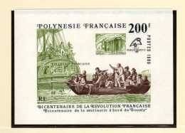 POLYNESIE BLOC 15 TIMBRE SUR TIMBRE PIROGUE REVOLUTION LUXE NEUF SANS CHARNIERE - Blocks & Sheetlets