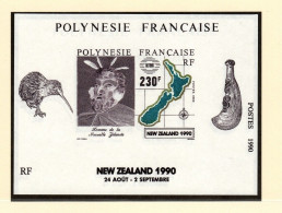 POLYNESIE BLOC 17 NOUVELLE ZELANDE LUXE NEUF SANS CHARNIERE - Blocs-feuillets