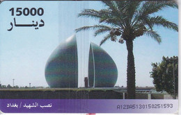 (CHIP ROJO) TARJETA DE IRAQ DE 15000 DINARS DE UN MONUMENTO  (NUEVA-MINT) - Iraq
