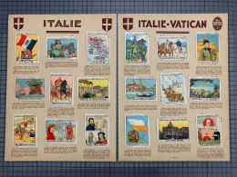 ITALIE ITALIA VATICAN X 18 Chromos 1er Choix ! Série Complete TB  68 X 51mm Semi-cartonnées Pub: Album Pupier EUROPE - Andere & Zonder Classificatie