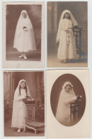 Religieux / Communiantes Et Communiants : Lot De 53 Cartes-photo Et Photos. - Colecciones Y Lotes