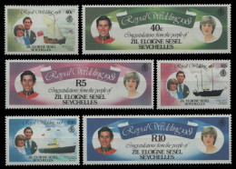 Äußere Seychellen 1981 - Mi-Nr. 23-28 A ** - MNH - Hochzeit Charles & Diana - Seychelles (1976-...)